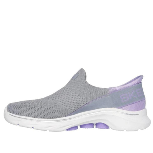 Skechers Womens Slip Ins Go Walk 7 Mia  Grey Lavender